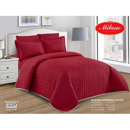 Milanobedlinen Bed Spread Mankhool 6pcs Set